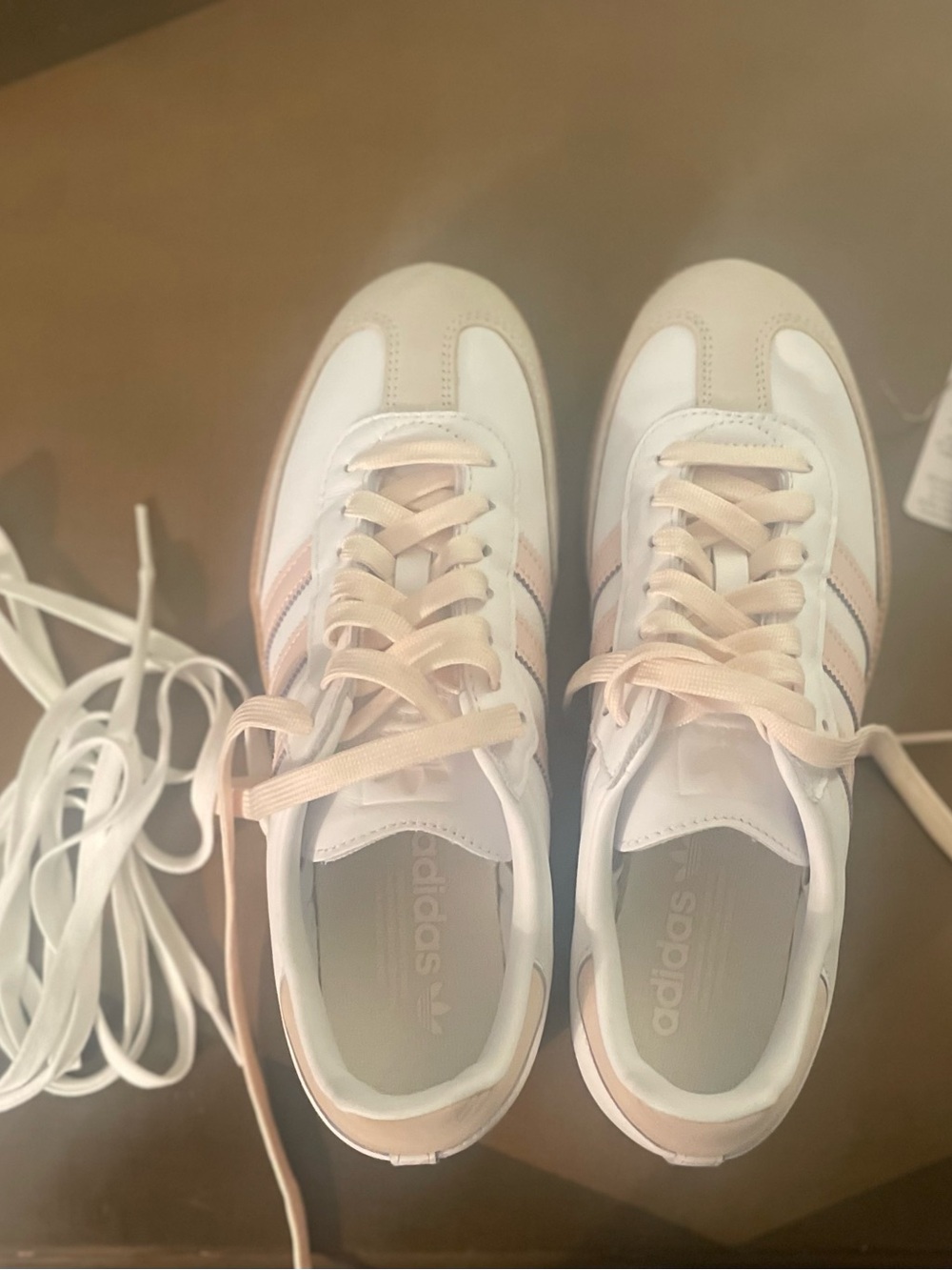 Womens adidas Samba OG
Athletic Shoe - Off White /
Sandy Pink / Gum Sz. 9 - Picture 3 of 13